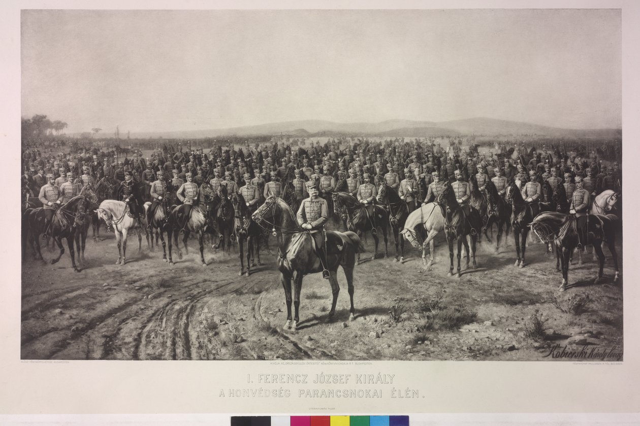 Kaiser Franz Joseph I. an der Spitze der ungarischen Territorialarmee von Karl Ritter Von Kobierski