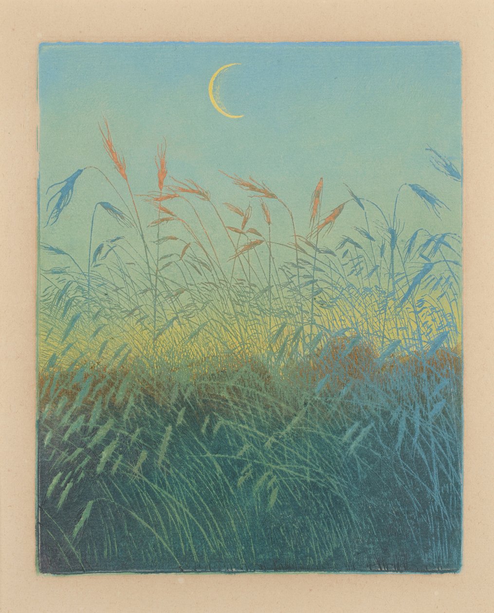 Reifes Kornfeld: Abend (Ahrendelf am Abend) von Karl Wilhelm Arthur Illies
