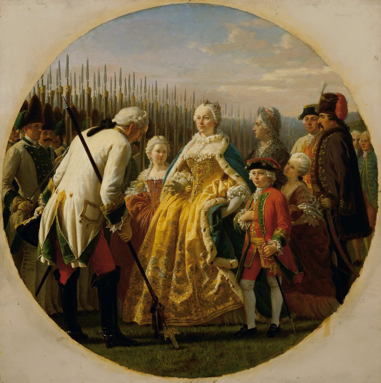 Die Musterung bei Solenau im Jahr 1749 von Karl von Blaas