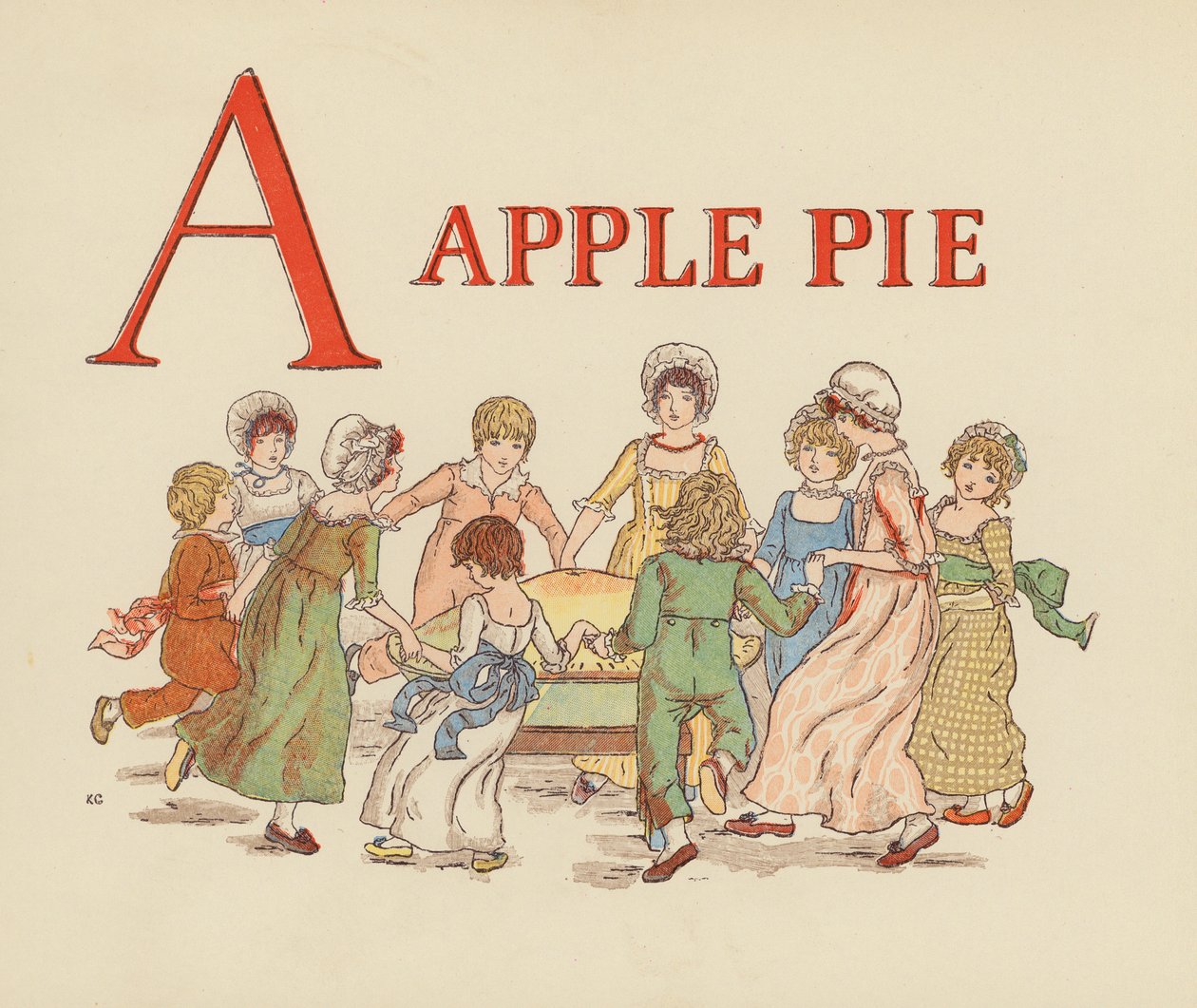 Kate Greenaway: A – Apfelkuchen von Kate (after) Greenaway