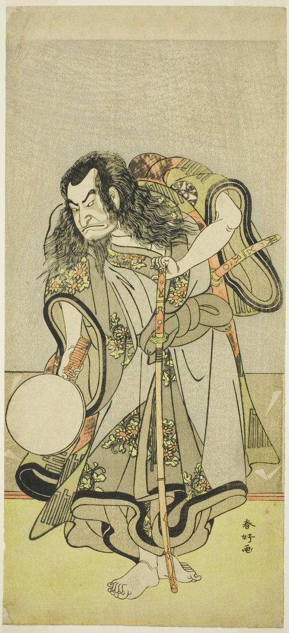 Schauspieler Nakamura Nakazō I als Mönch Shunkan in „Ausflug zum Sammeln von Kiefernsämlingen am Rattentag des Neujahrs“ („Hime Komatsu Ne no Hi Asobi“) von Katsukawa Shunkо̄