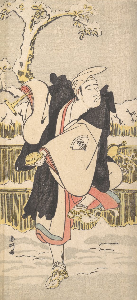 Onoe Matsusuke als Kannen-Butsu oder Bettelmönch, ca. 1790 von Katsukawa Shunko
