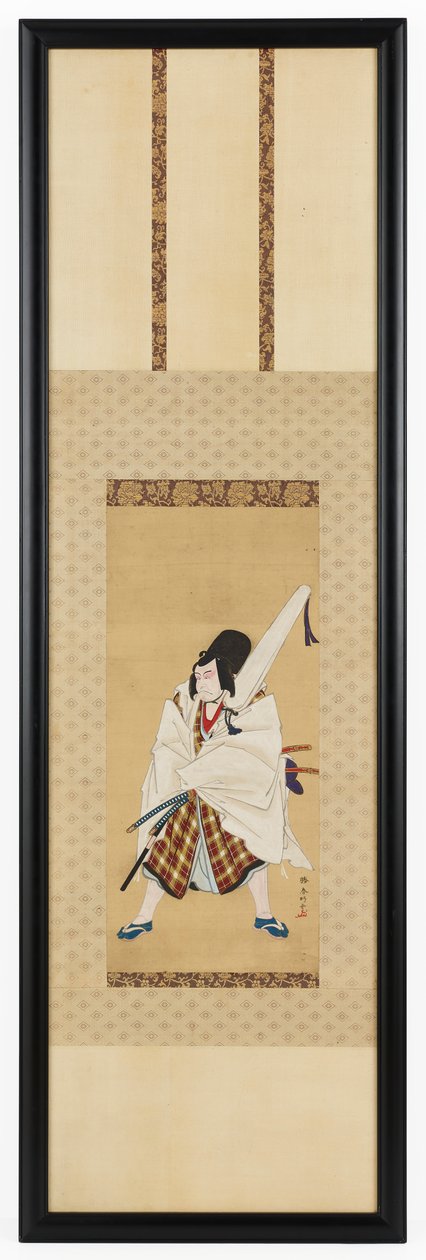 Der Schauspieler Ichikawa Ebizo III als Matsuomaru im Stück Sugawara und die Geheimnisse der Kalligraphie, 18. Jahrhundert von Katsukawa Shunko