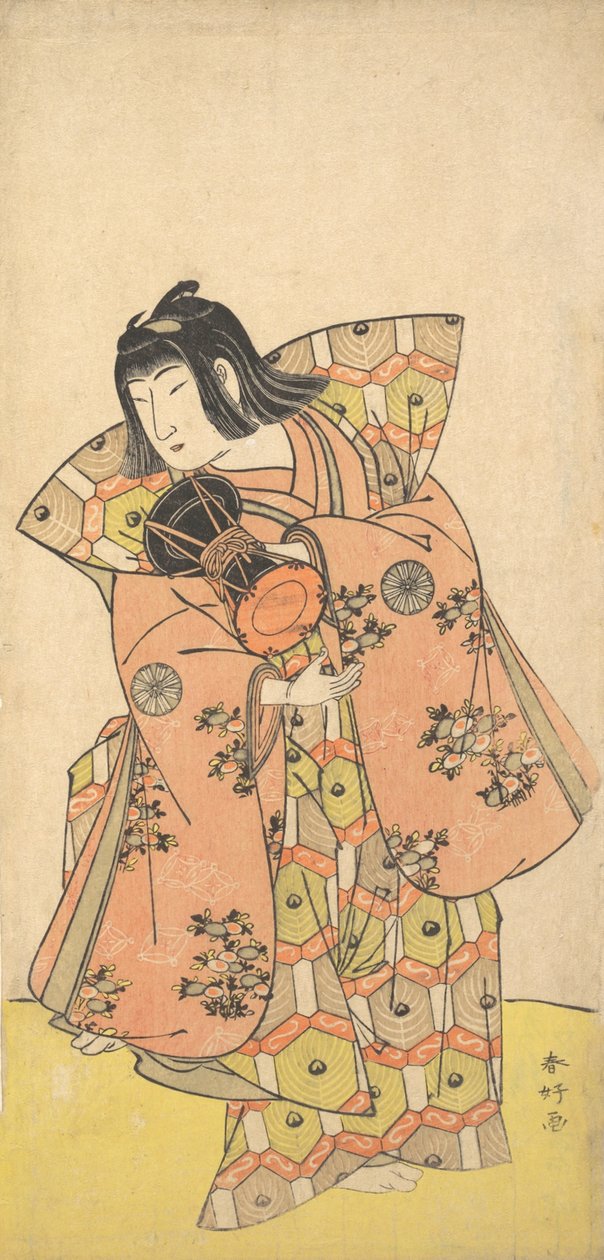 Der Schauspieler Nakamura Tomijuro als Bijomaru im Drama Kikujido Shuen no Iwaya, ca. 1773 von Katsukawa Shunko