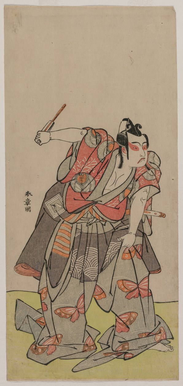 Ichikawa Yaozo II als Soga no Goro, Mitte der 1770er Jahre von Katsukawa Shunsho