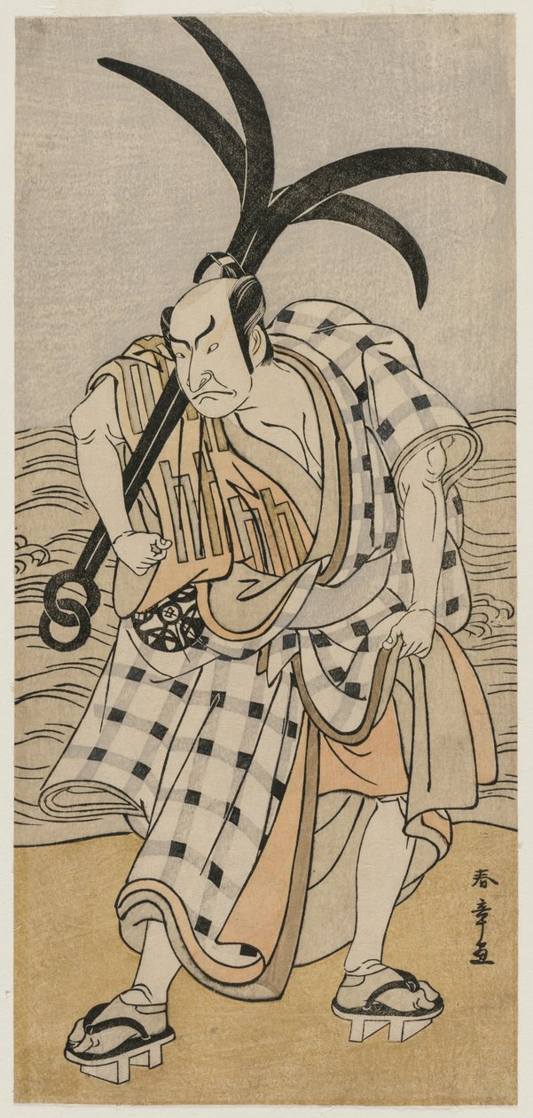 Nakamura Nakazo I als Bürger mit einem Anker, um 1780 von Katsukawa Shunsho