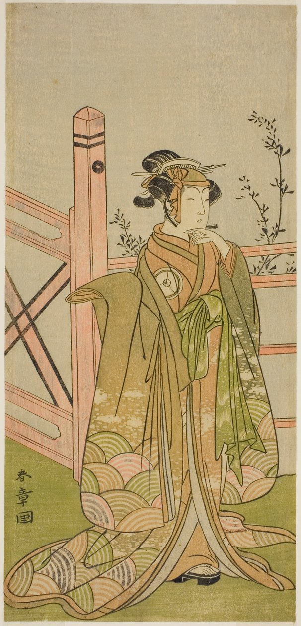 Der Schauspieler Iwai Hanshiro IV in einer unbekannten Rolle von Katsukawa Shunsho