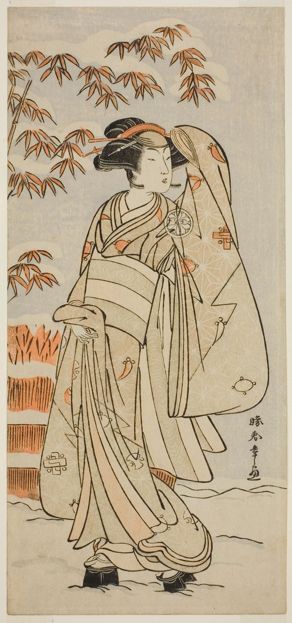 Der Schauspieler Segawa Kikunojo III in einer nicht identifizierten Rolle von Katsukawa Shunsho