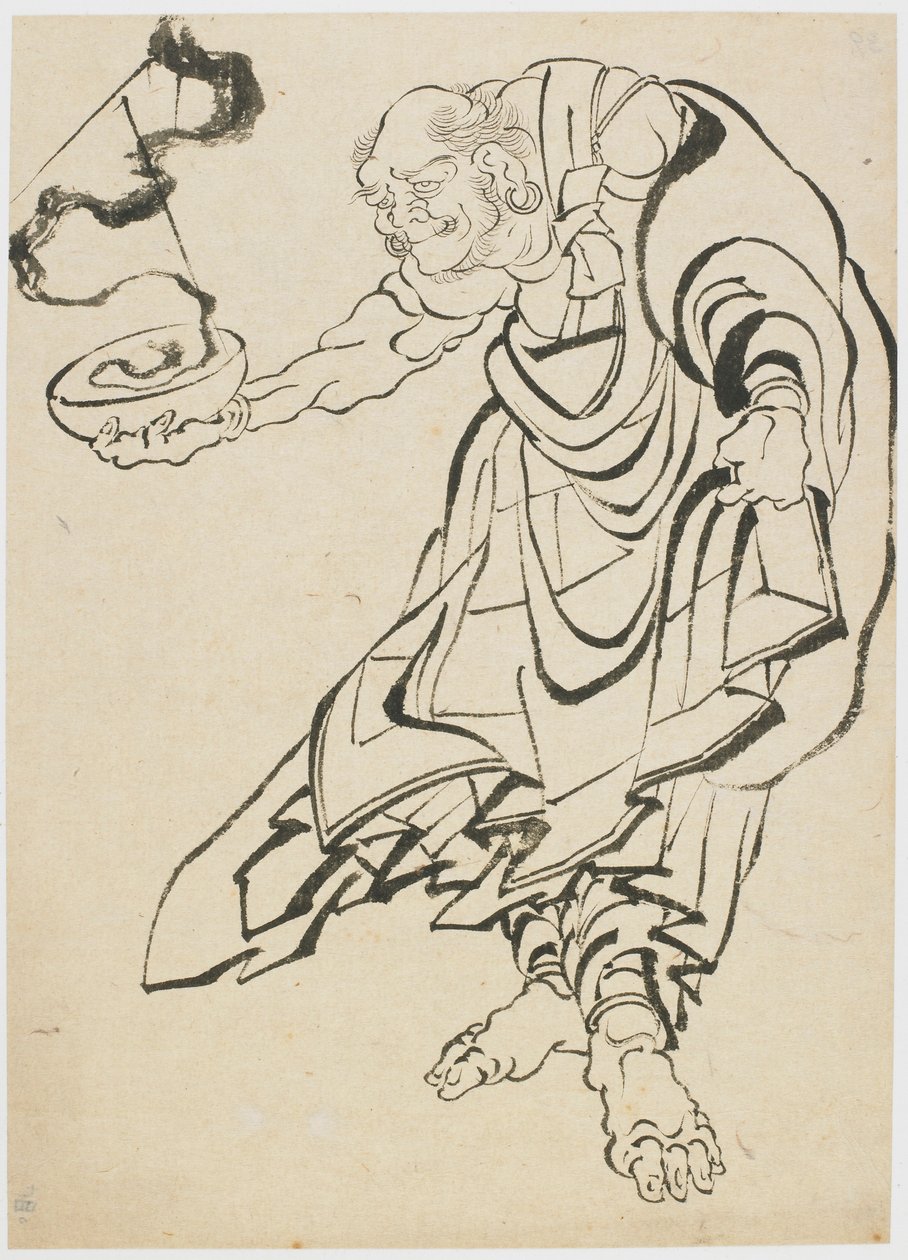 Buddhistische Figur, spätes 18. bis frühes 19. Jahrhundert von Katsushika Hokusai