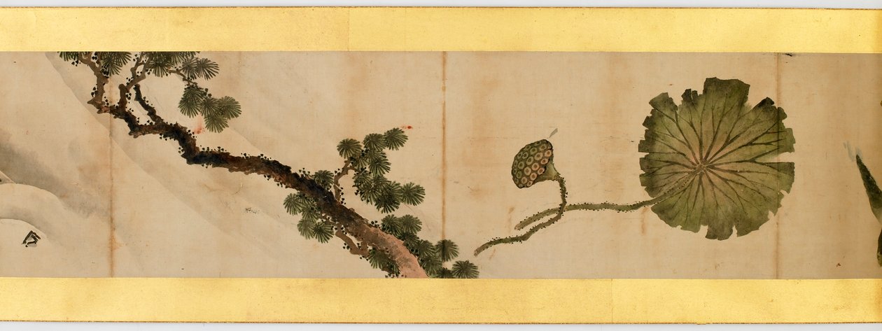 Detail der Bildrolle mit verschiedenen Bildern, Edo-Periode, 1839 von Katsushika Hokusai