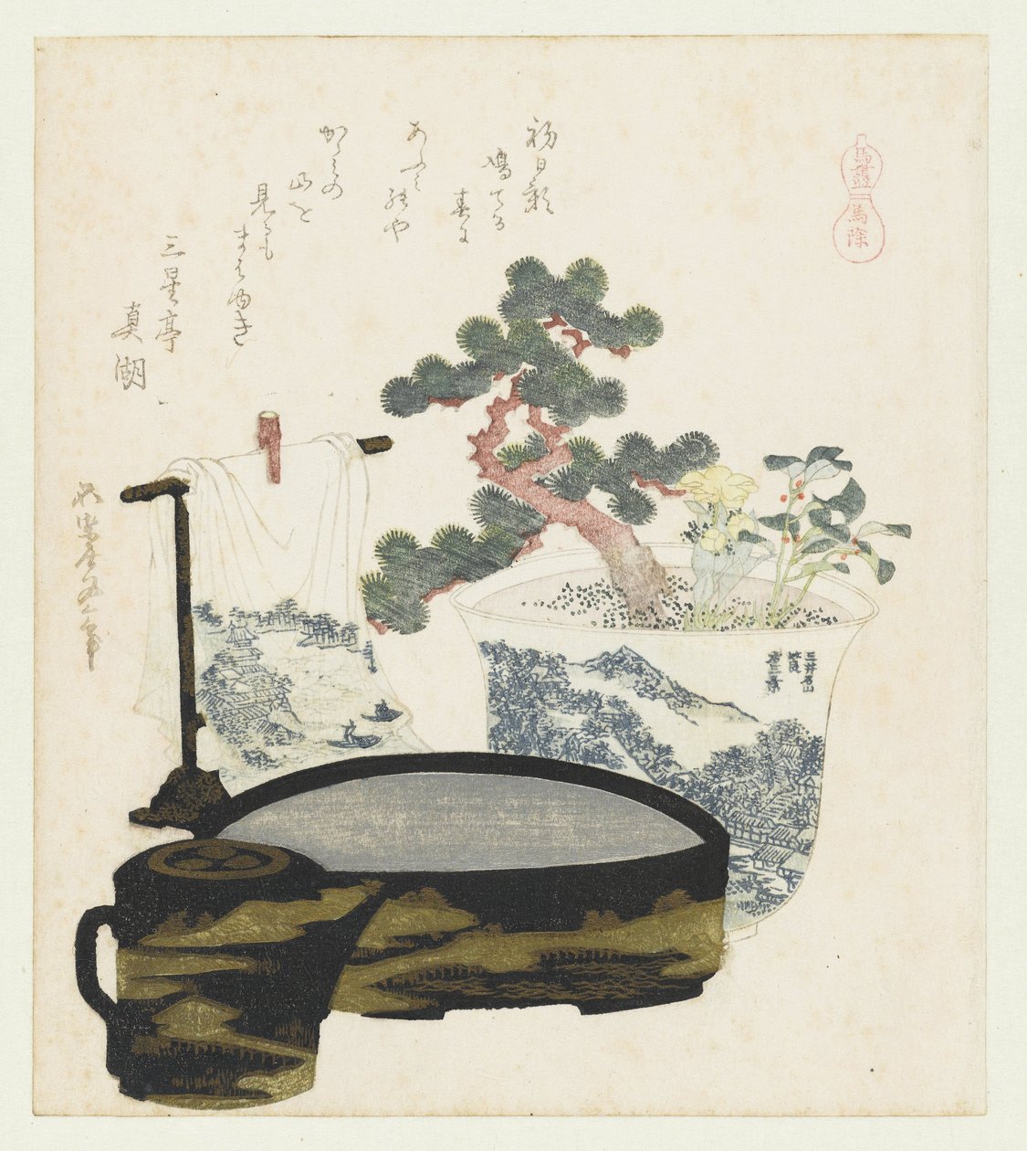 Ein Pferdeamulett von Katsushika Hokusai