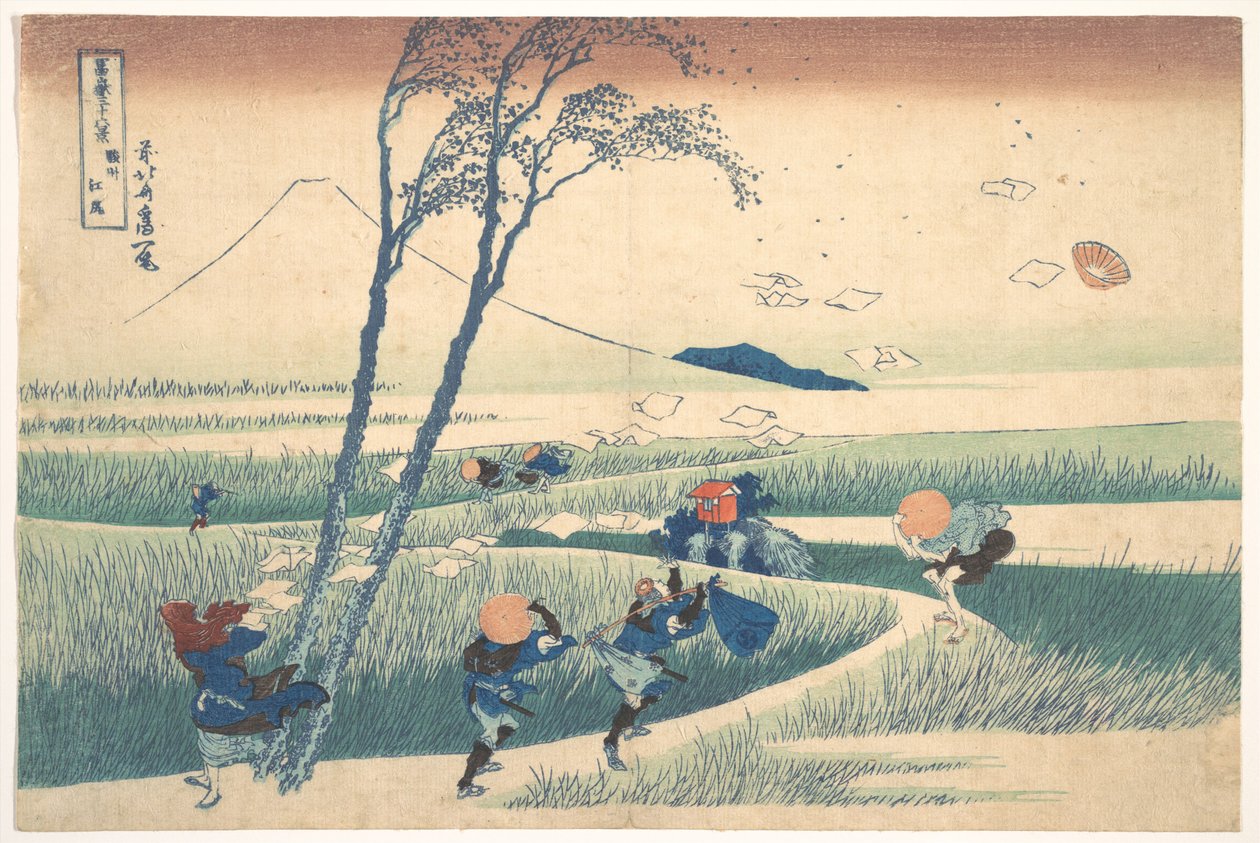 Ejiri in der Provinz Suruga, aus der Serie Sechsunddreißig Ansichten des Berges Fuji von Katsushika Hokusai