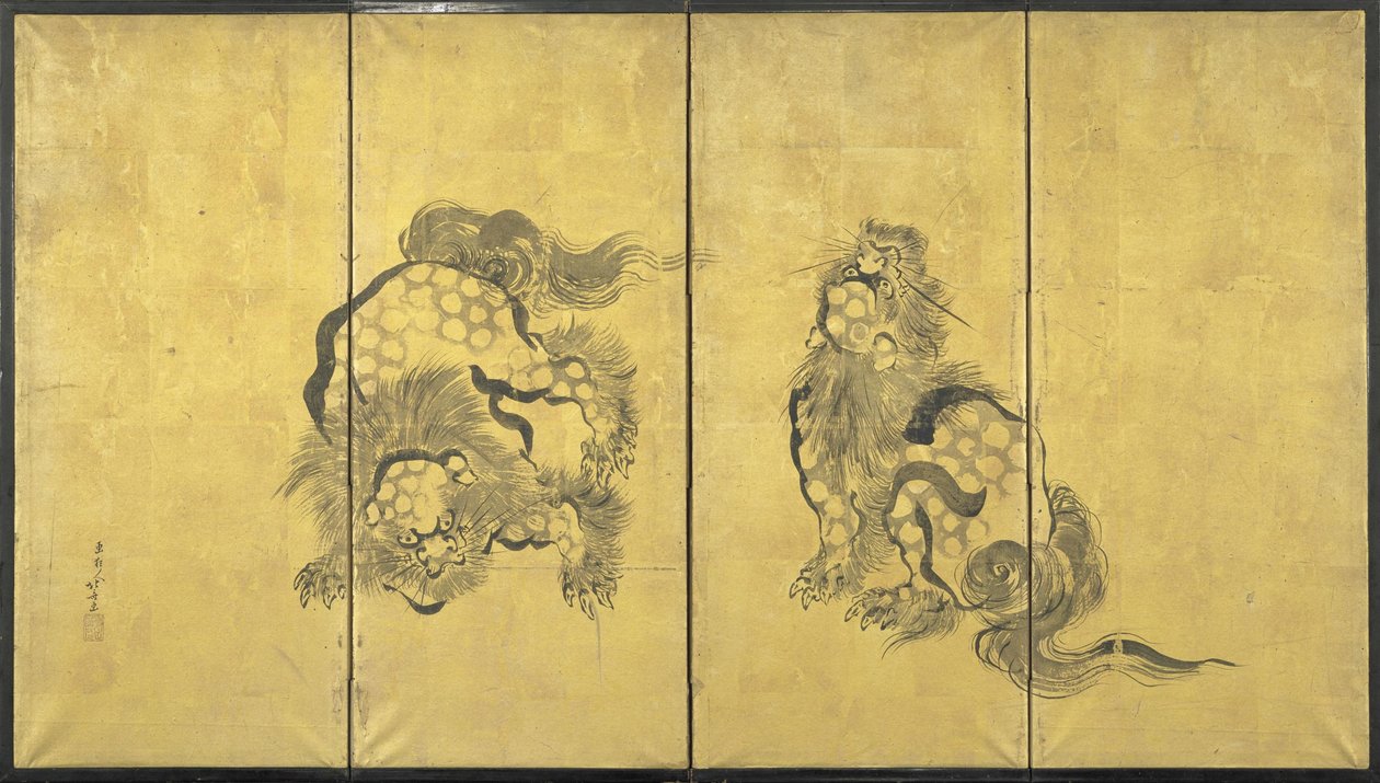 Löwen von Katsushika Hokusai