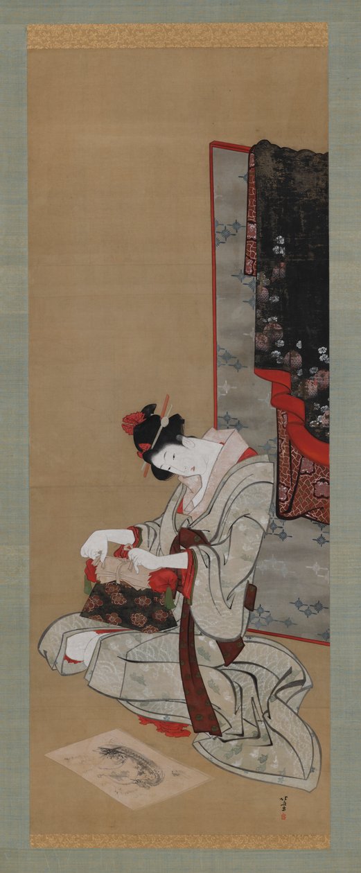 Neujahrsbrauch: Wunsch für einen glückverheißenden Neujahrstraum von Katsushika Hokusai