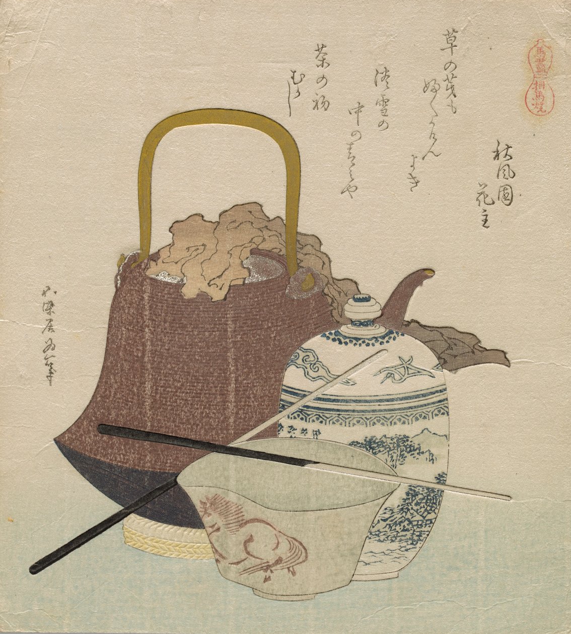 So?ma Ware (So?ma yaki), aus der Serie Pferdekompendium (Uma zukushi) von Katsushika Hokusai