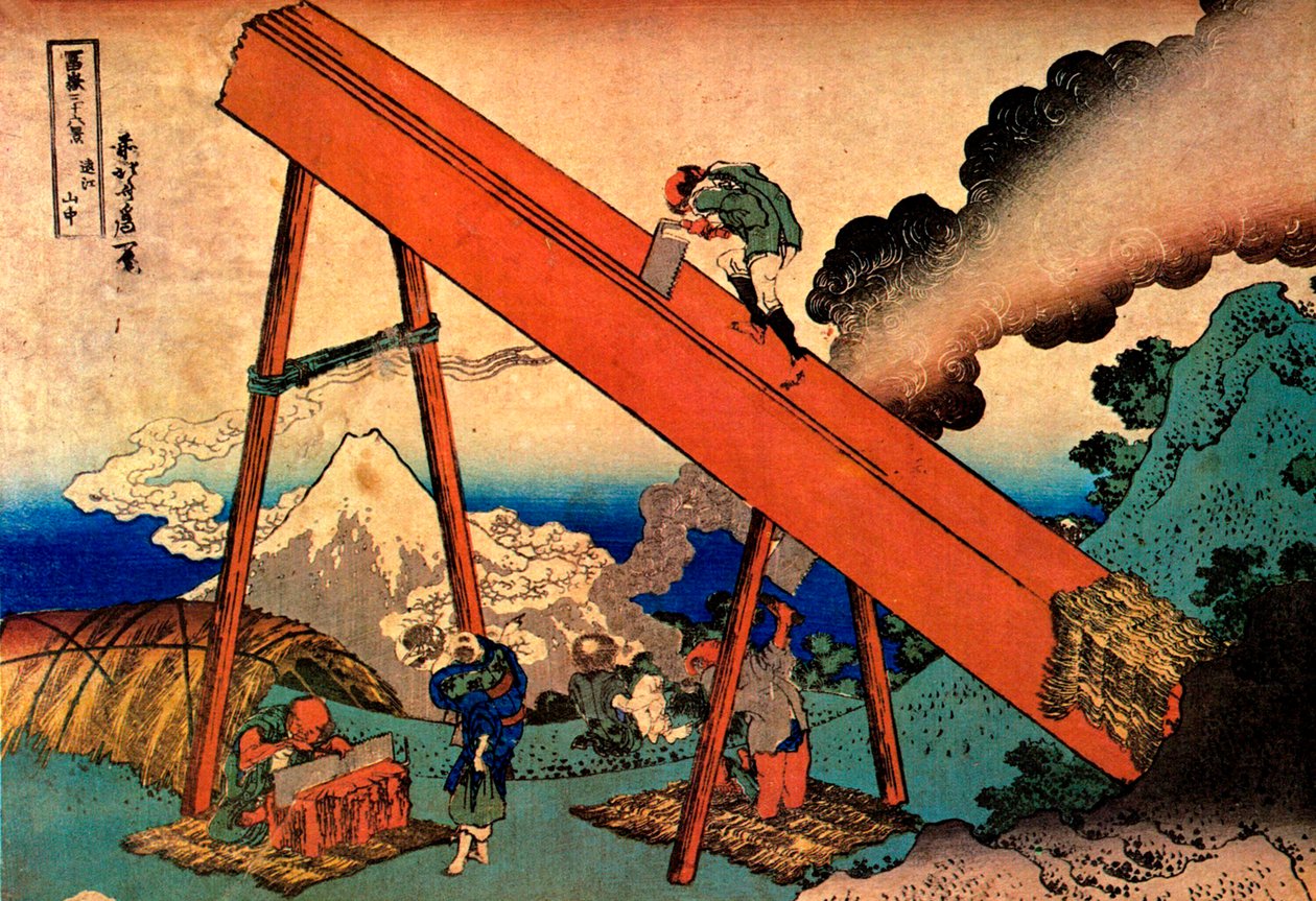 Der Fuji von den Bergen von Totomi, 1830-1833 von Katsushika Hokusai