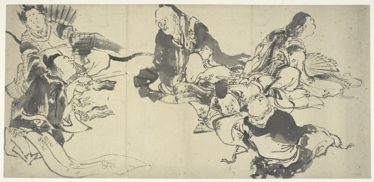Die sechs Meisterdichter, Edo-Periode von Katsushika Hokusai