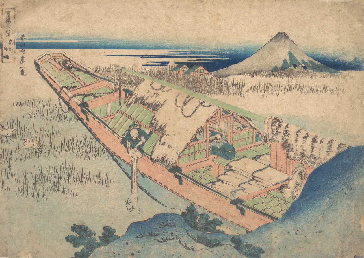 Ushibori in der Provinz Hitachi (Joshu Ushibori), aus der Serie Sechsunddreißig Ansichten von... von Katsushika Hokusai