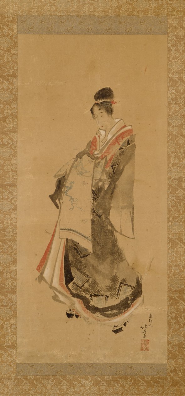 Gehende Kurtisane von Katsushika Hokusai