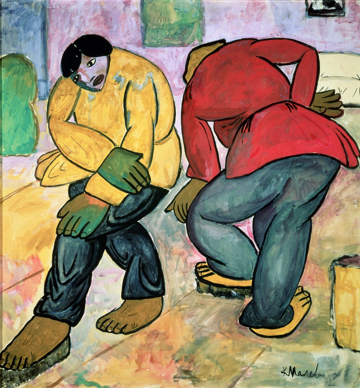 Die Bodenpolierer, 1911 von Kazimir Severinovich Malevich