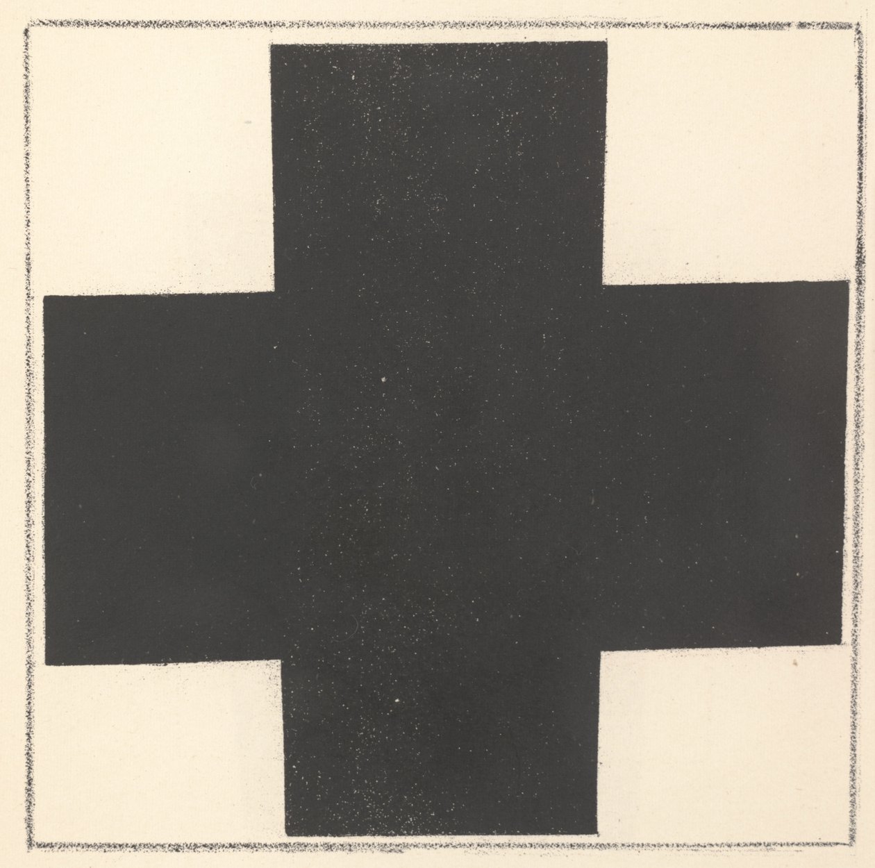 Schwarzes Kreuz aus "Suprematismus: 34 Zeichnungen" von Kazimir Severinovich Malevich