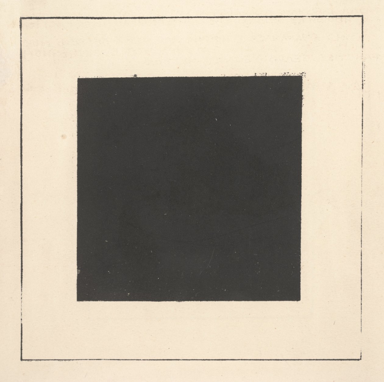 Schwarzes Quadrat aus "Suprematismus: 34 Zeichnungen" von Kazimir Severinovich Malevich