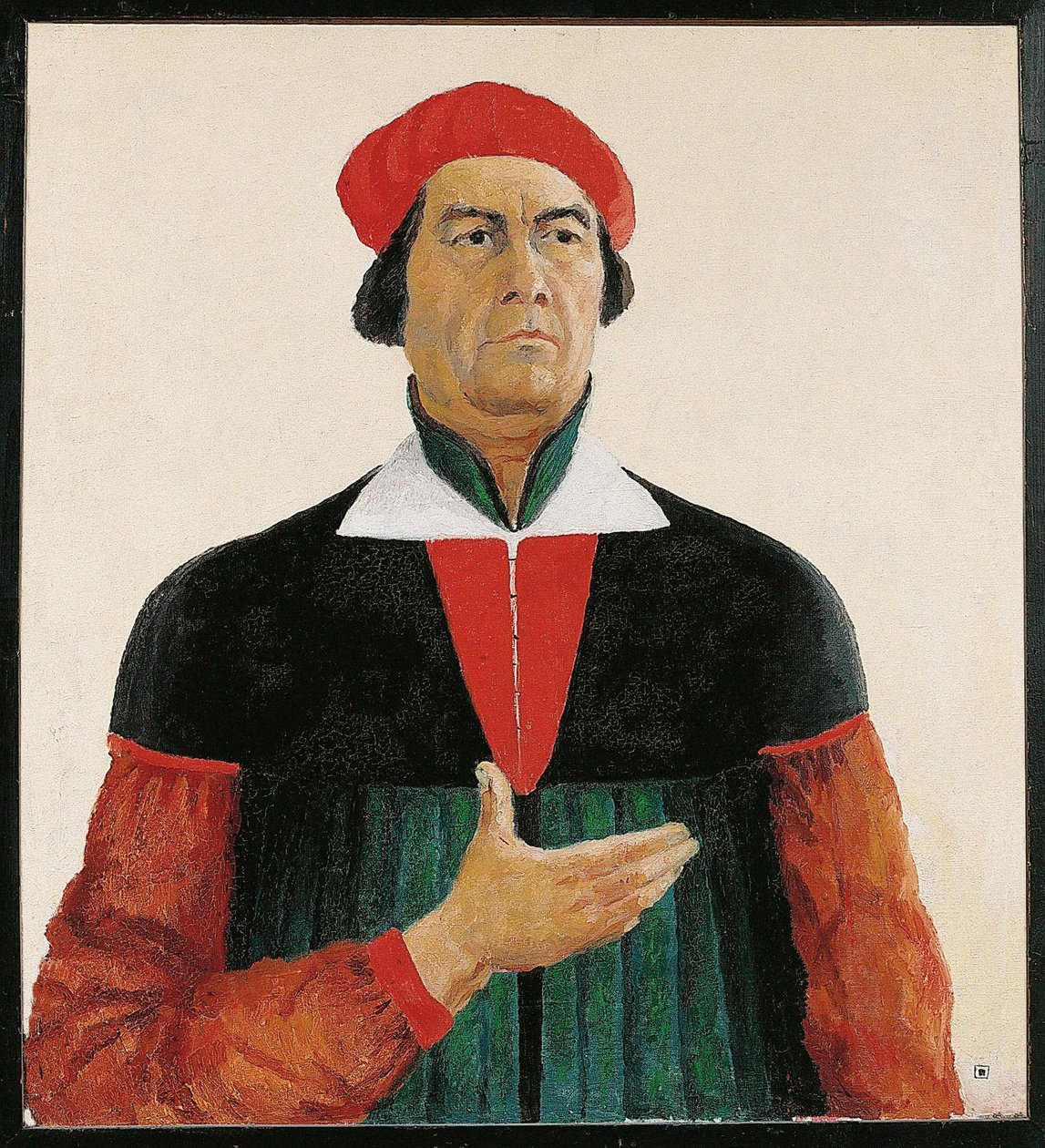 Vervollkommnetes Porträt von Ivan Kljun, Maler, Schüler von Malevich, Mitglied der Gruppe Supremus von Kazimir Severinovich Malevich