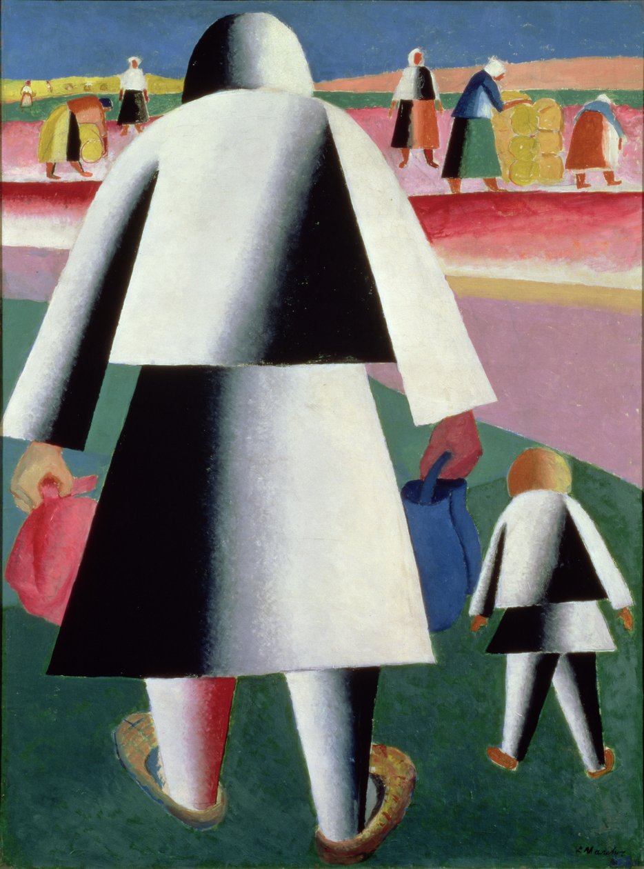 Zur Ernte, Martha und Vanka, 1928 von Kazimir Severinovich Malevich