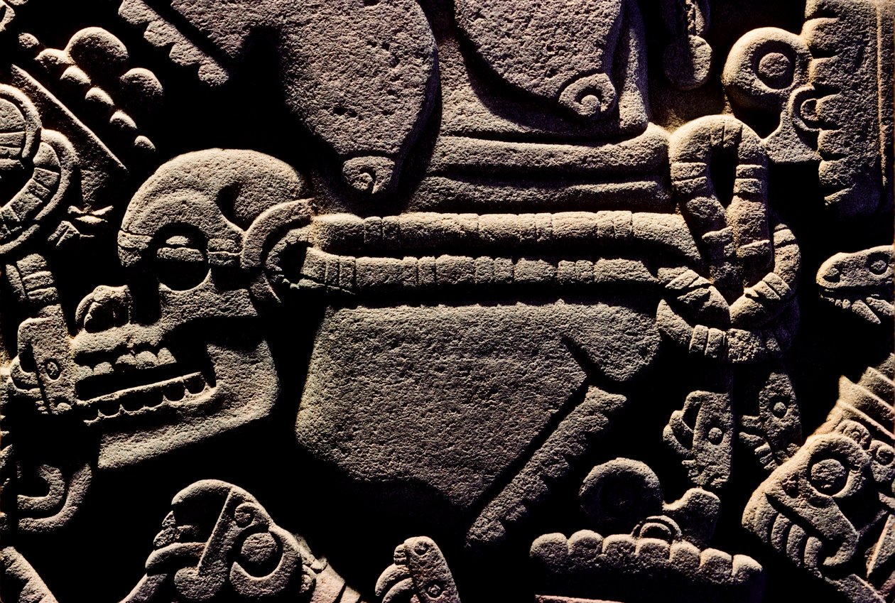 Amerika; Archäologie; Mexiko; Templo Mayor; Großer Tempel der Azteken; Coyolxauqui von Kenneth Garrett