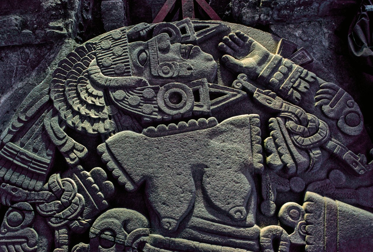 Amerika; Archäologie; Mexiko; Templo Mayor; Großer Tempel der Azteken; Coyolxauqui, 2010 (Foto) von Kenneth Garrett