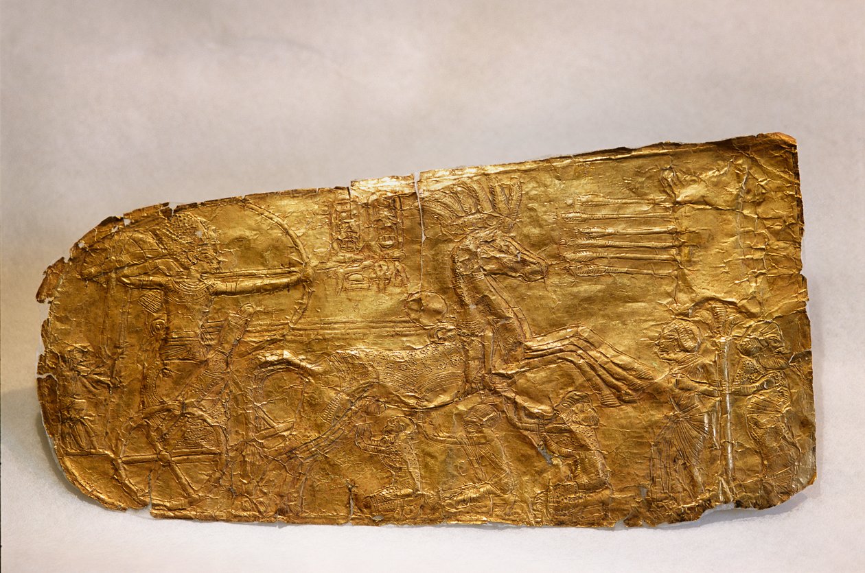 Goldtafel aus dem Grab von Tutanchamun, Neues Reich, 2002 von Kenneth Garrett