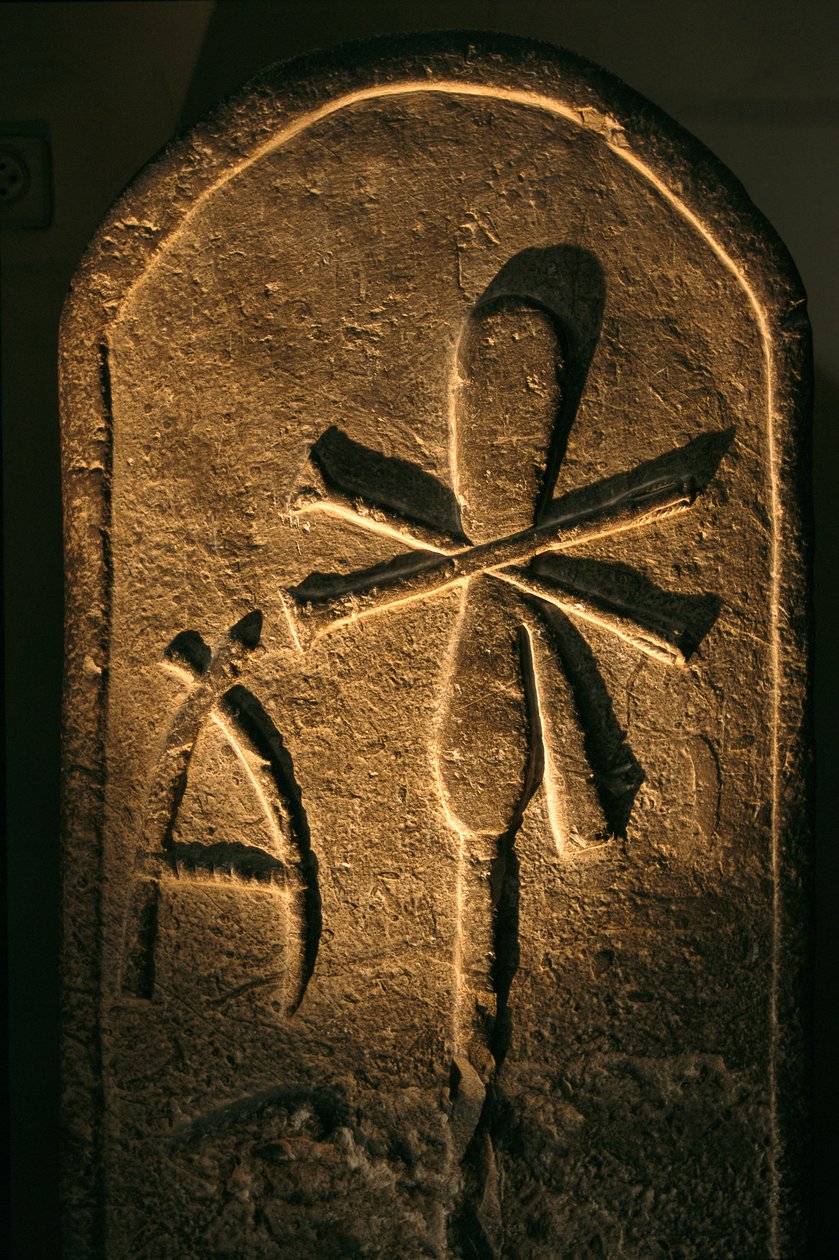 Stele der Königin der 1. Dynastie, Abydos, Ägypten; Ägyptisches Museum, Kairo von Kenneth Garrett