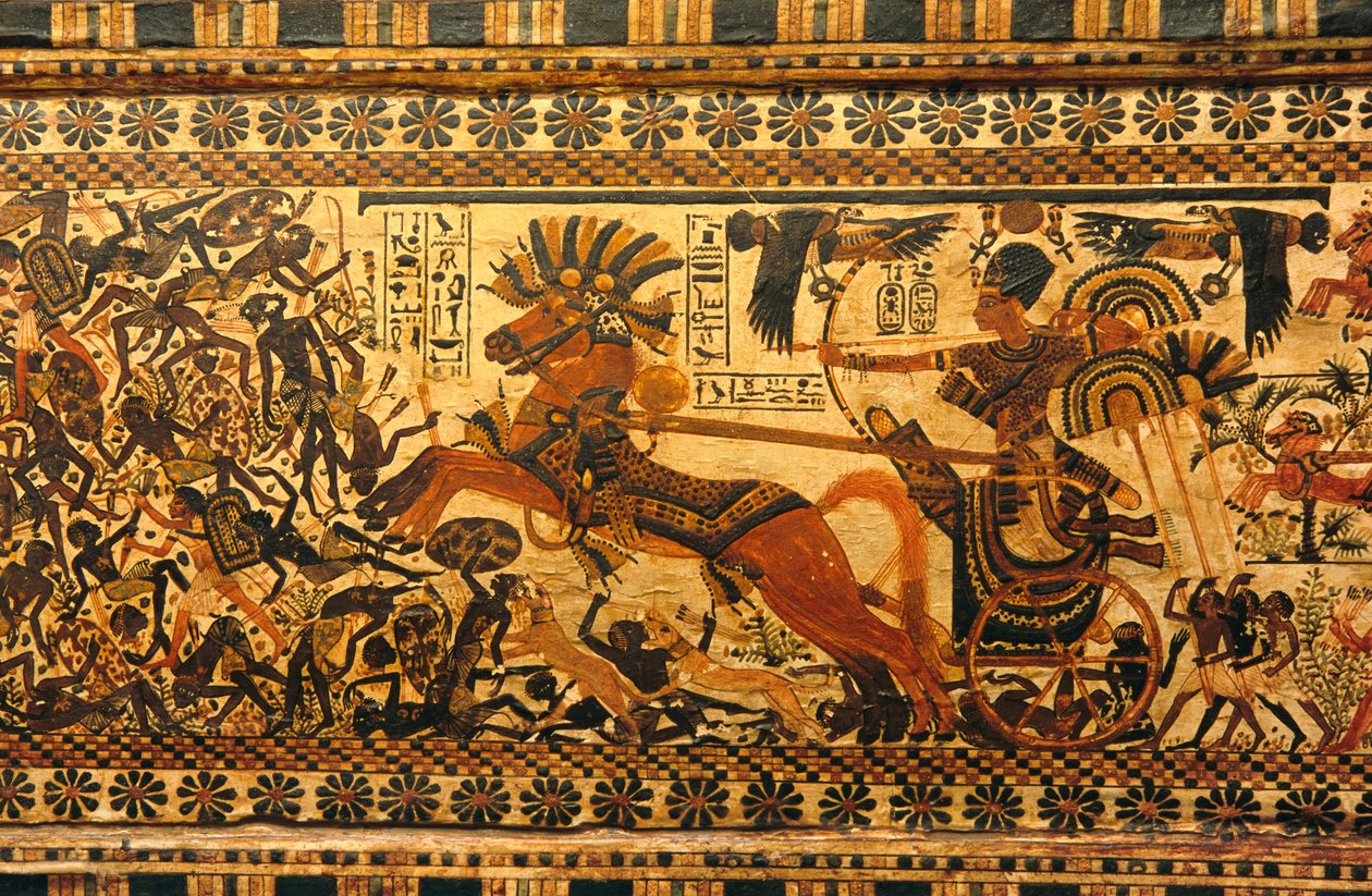 Wandmalerei im Grab von König Tutanchamun; König Tutanchamun; Ägypten; Neues Reich; Tutanchamun, 2003 (Foto) von Kenneth Garrett