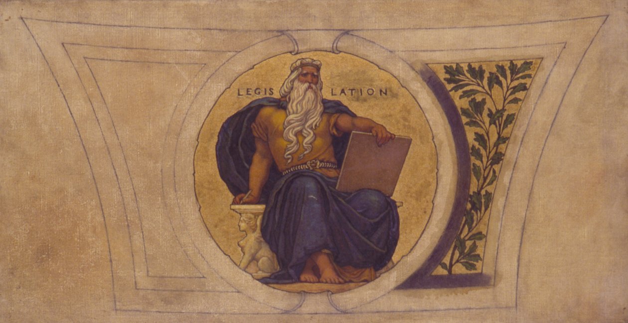 Studie für Mosaik, Wisconsin State Capital, "Gesetzgebung" von Kenyon Cox