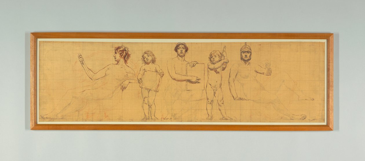 Das Gesetzesstatut, Studie für das rechte Panel von "Die Herrschaft des Gesetzes," Fries für das Berufungsgericht, New York von Kenyon Cox