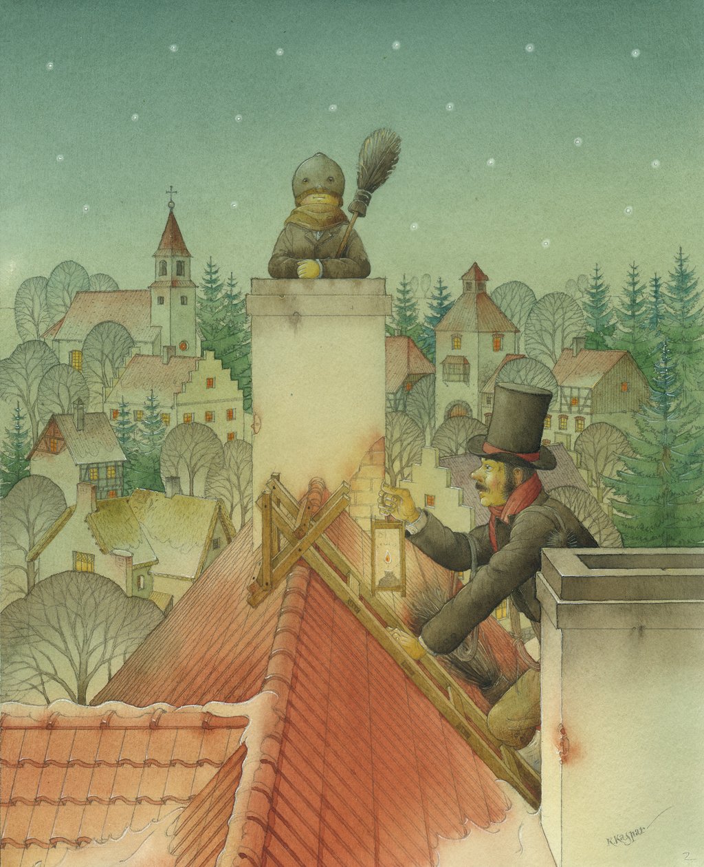 Schornsteinfeger Weihnachten 02, 2001 von Kestutis Kasparavicius