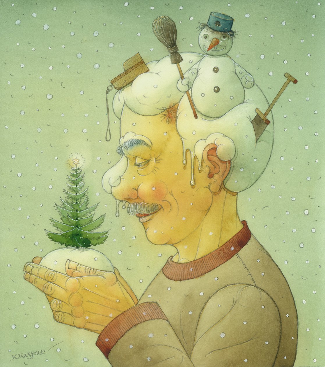 Verschneiter Winter, 2006 von Kestutis Kasparavicius