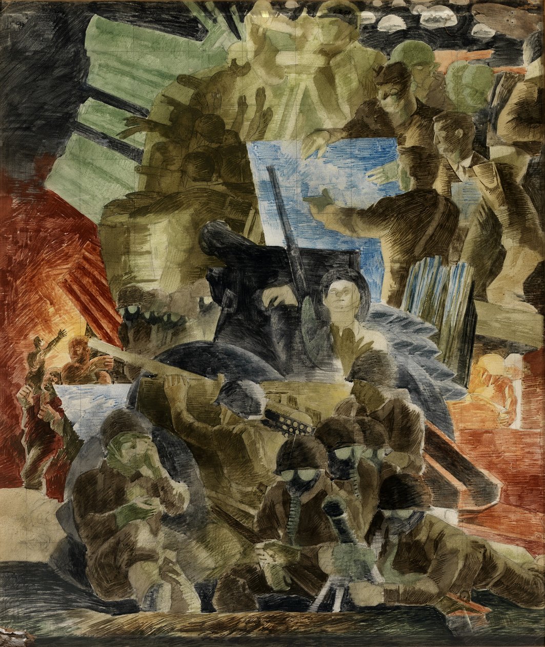 Krieg (Wandbildstudie, Kriegsministerium, Washington, D.C.) von Kindred McLeary