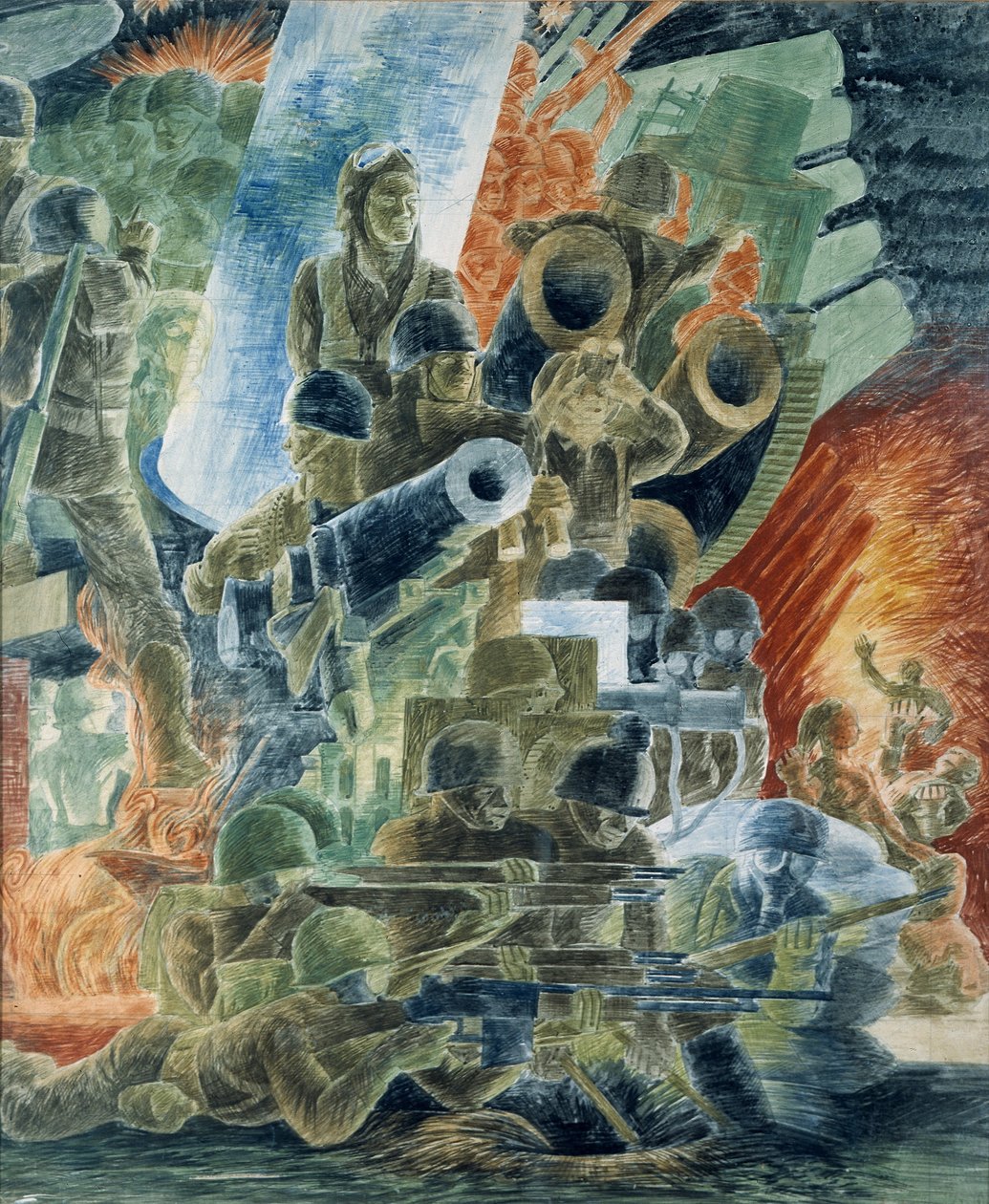Krieg (Wandbildstudie, Kriegsministerium, Washington, D.C.) von Kindred McLeary