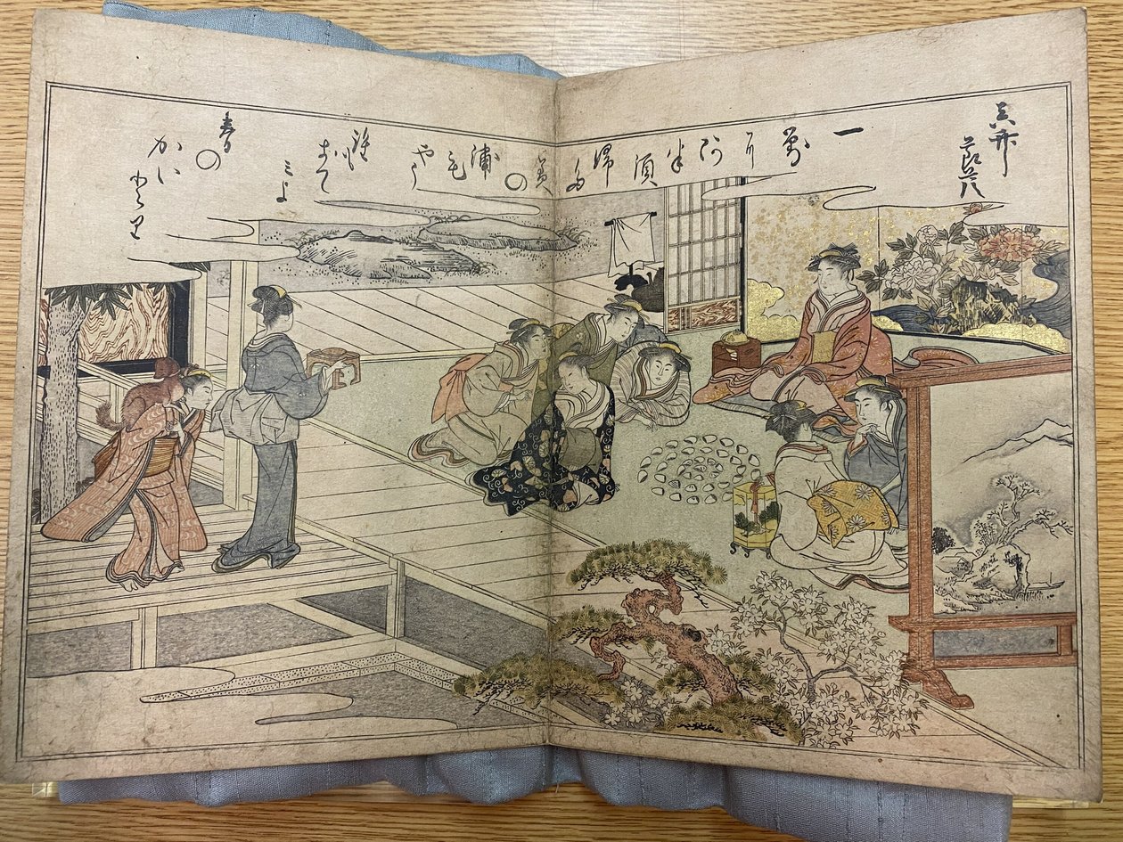 Eine Seite aus Geschenke von der Ebbe von Kitagawa Utamaro
