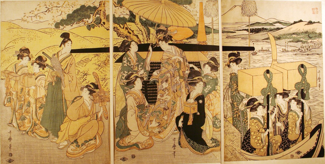 An der Fähranlegestelle von Kitagawa Utamaro