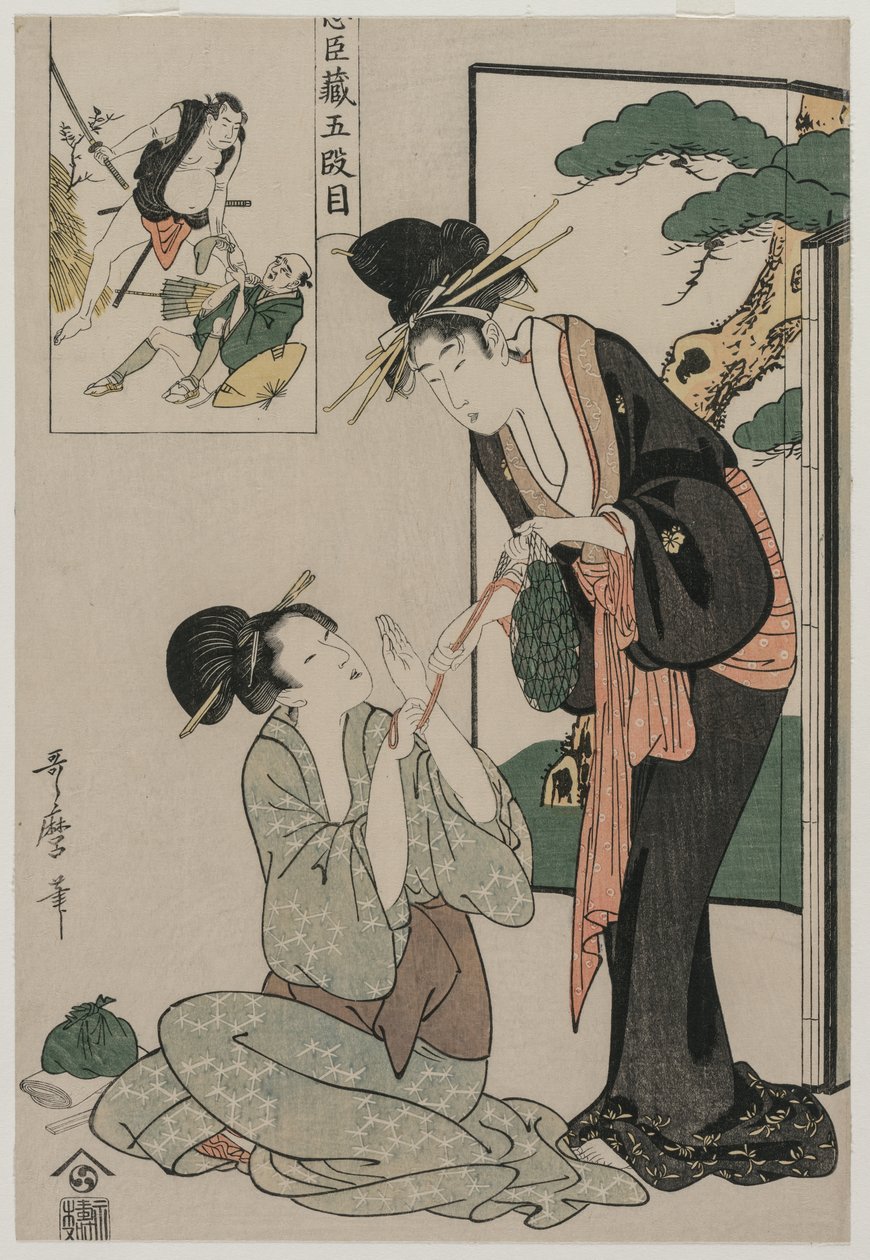 Chushingura: Akt V des Schatzhauses der Loyalität von Kitagawa Utamaro