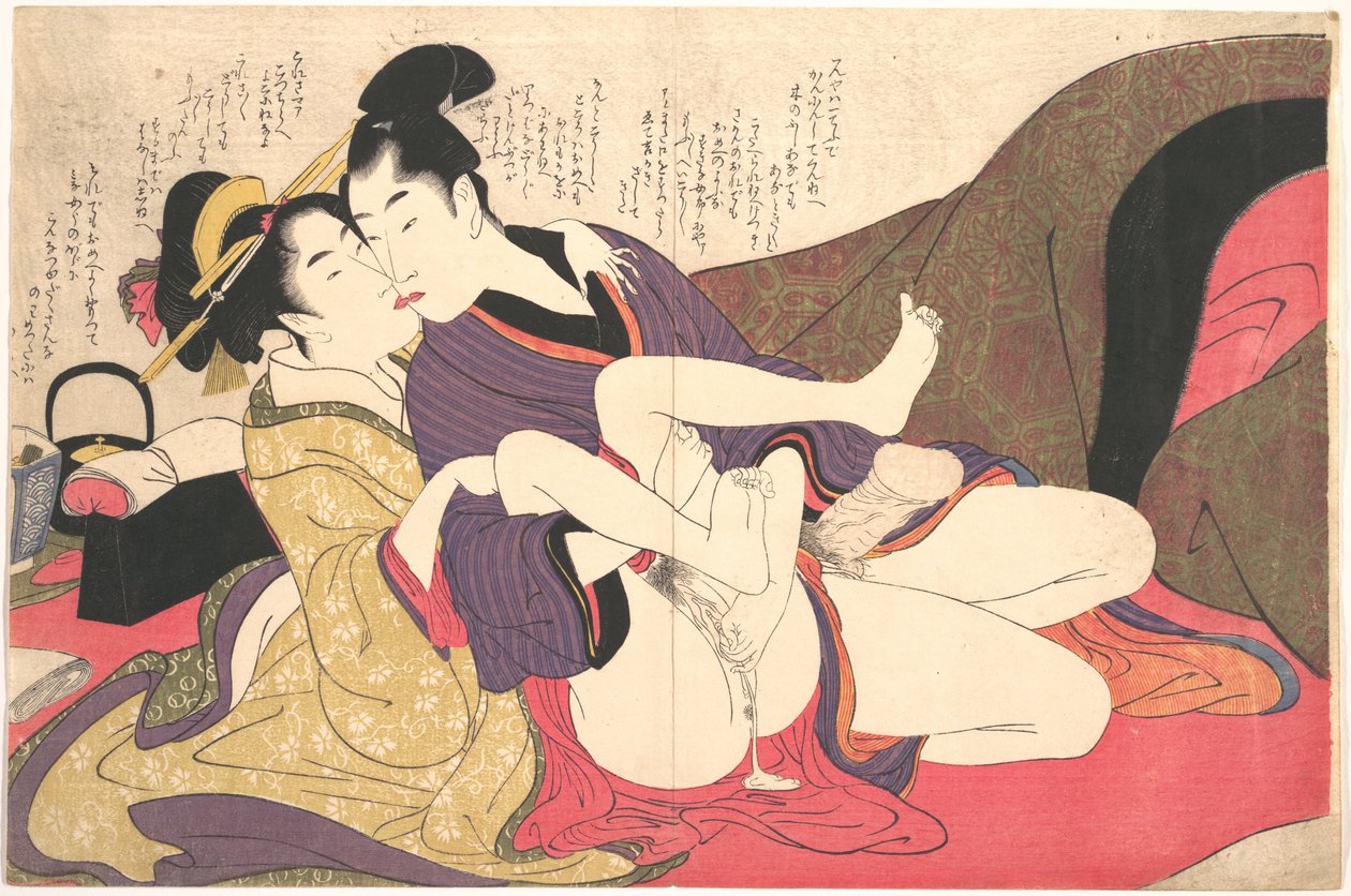 Erotischer Druck von Kitagawa Utamaro