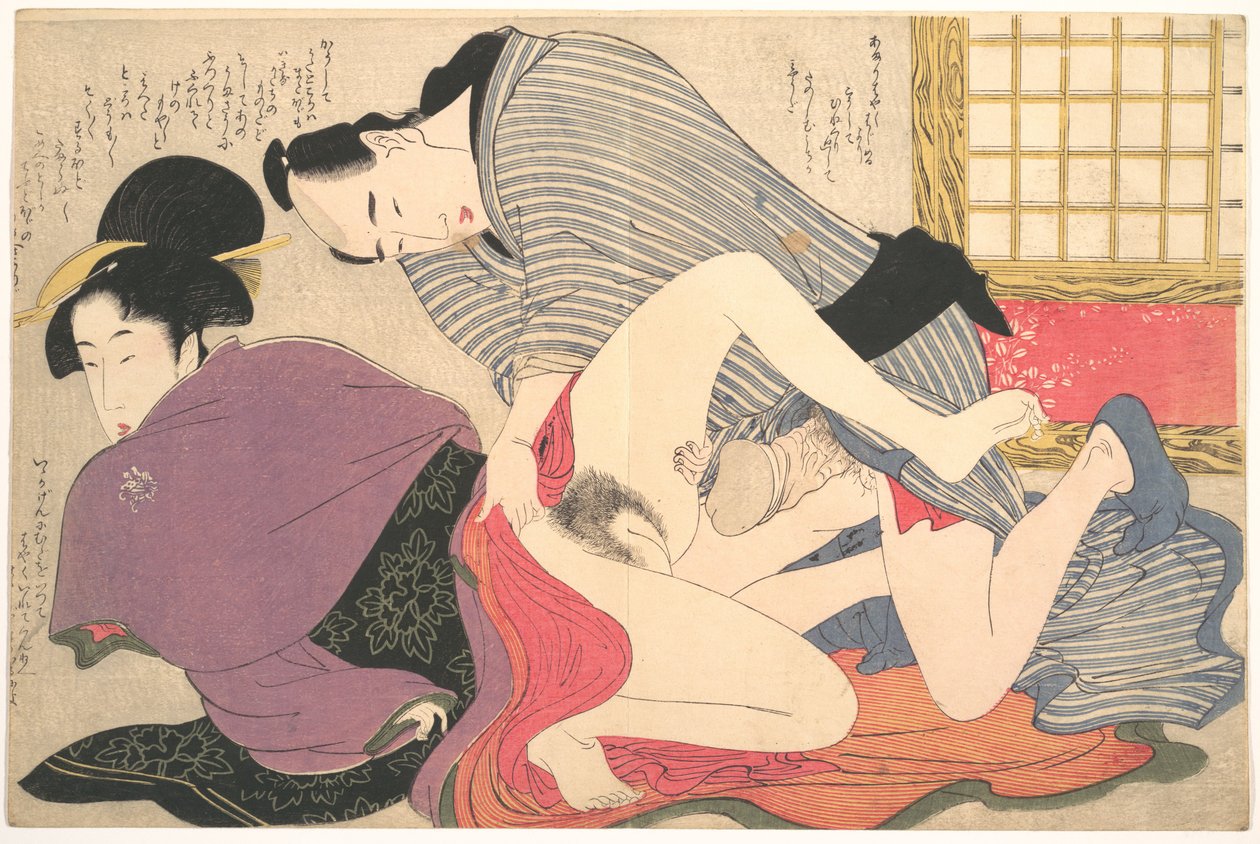 Erotischer Druck von Kitagawa Utamaro
