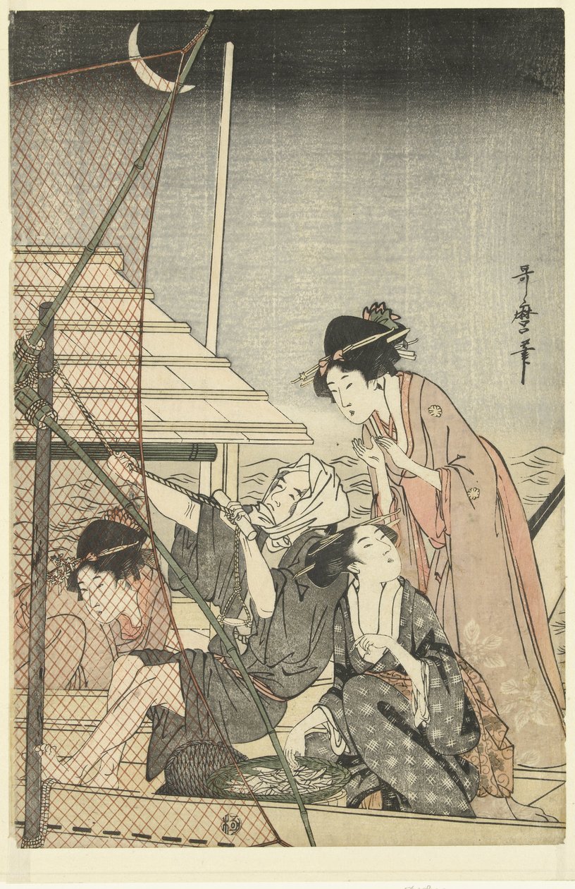 Nächtlicher Fischfang von Kitagawa Utamaro