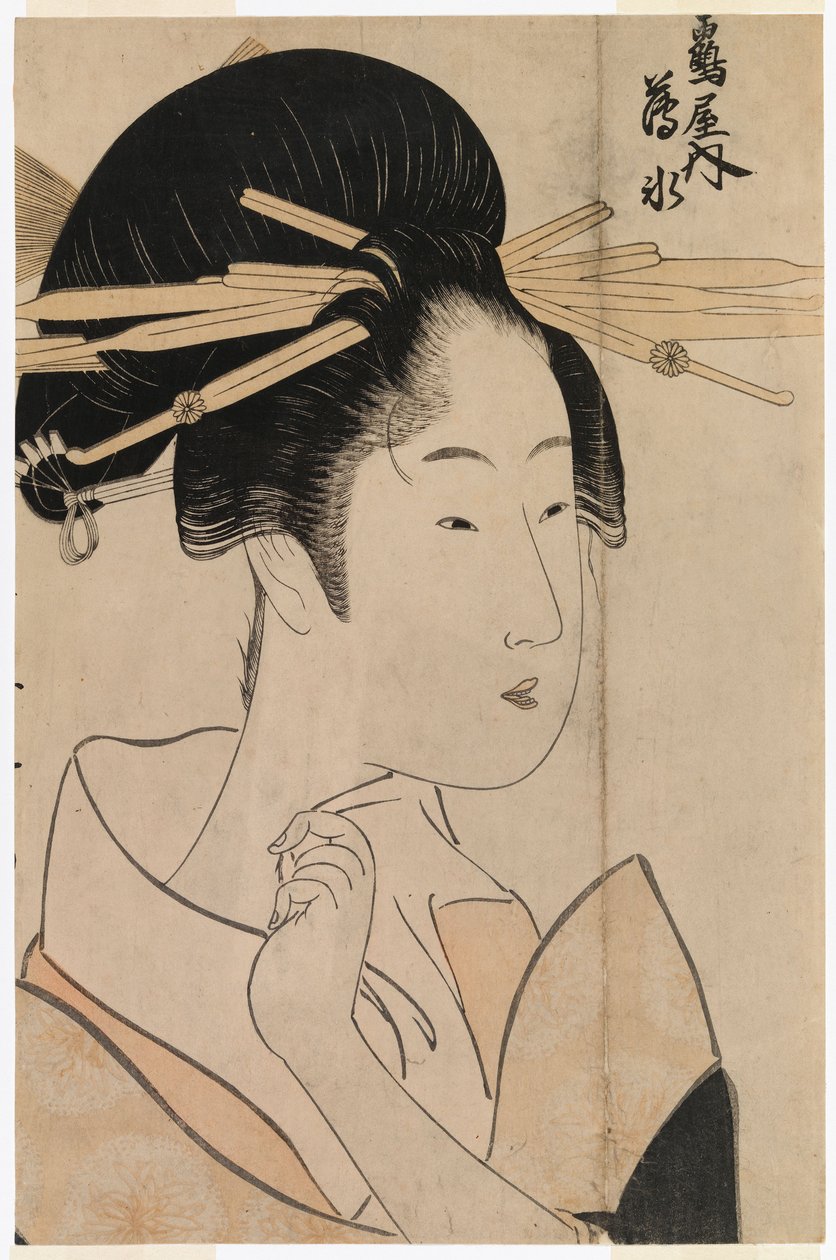 Porträt einer Geisha des Uyo-Teeraums von Kitagawa Utamaro