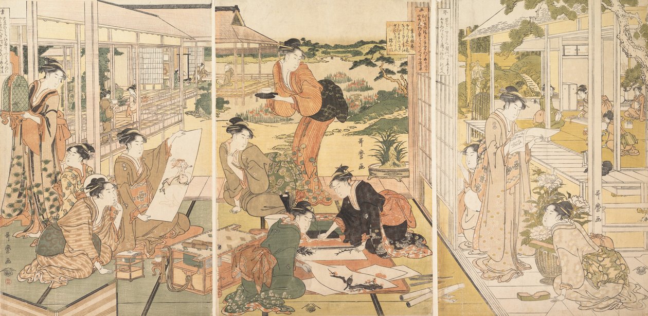 Die vier Errungenschaften Kinkishoga, ca. 1788-90 von Kitagawa Utamaro