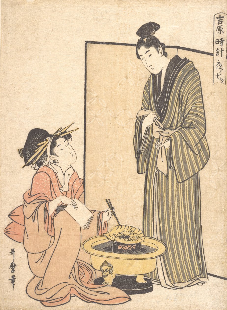 Die siebte Stunde der Nacht, ca. 1800 von Kitagawa Utamaro