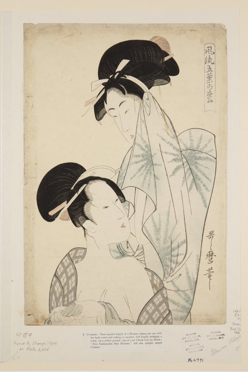 Frauen nach dem Bad von Kitagawa Utamaro