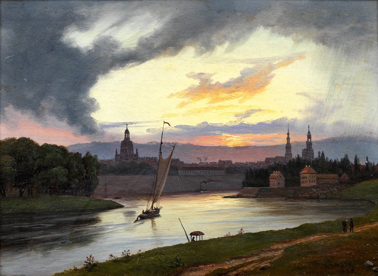 Dresden im Sonnenuntergang von Knud Baade
